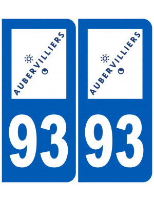immatriculation Aubervilliers 93 - Sticker/autocollant