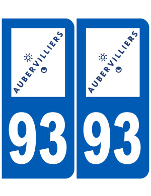 immatriculation Aubervilliers 93 - Sticker/autocollant