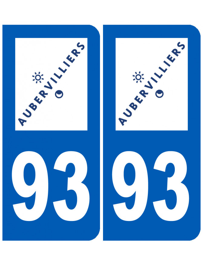 immatriculation Aubervilliers 93 - Sticker/autocollant