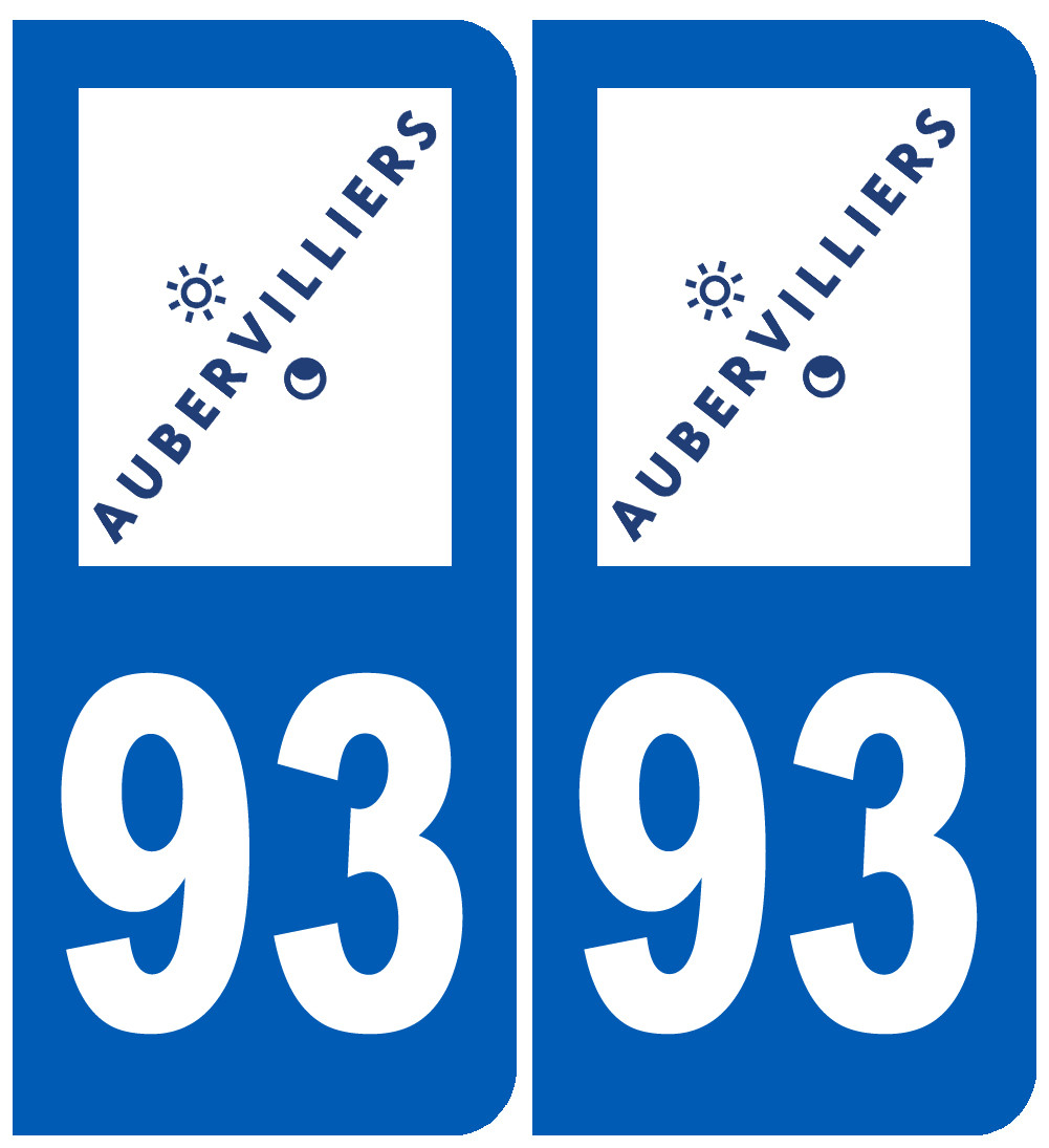 immatriculation Aubervilliers 93 - Sticker/autocollant