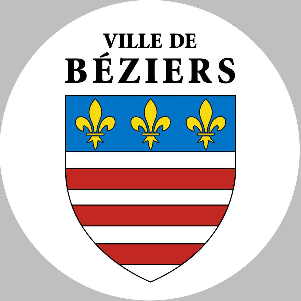 Béziers (20x20cm) - Sticker/autocollant