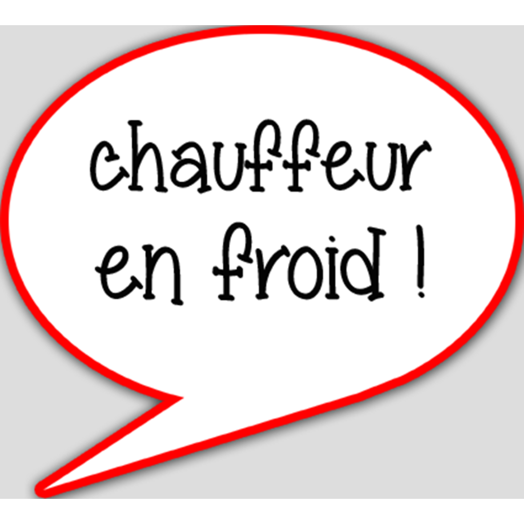 Chauffeur en froid (10x9cm) - sticker/autocollant