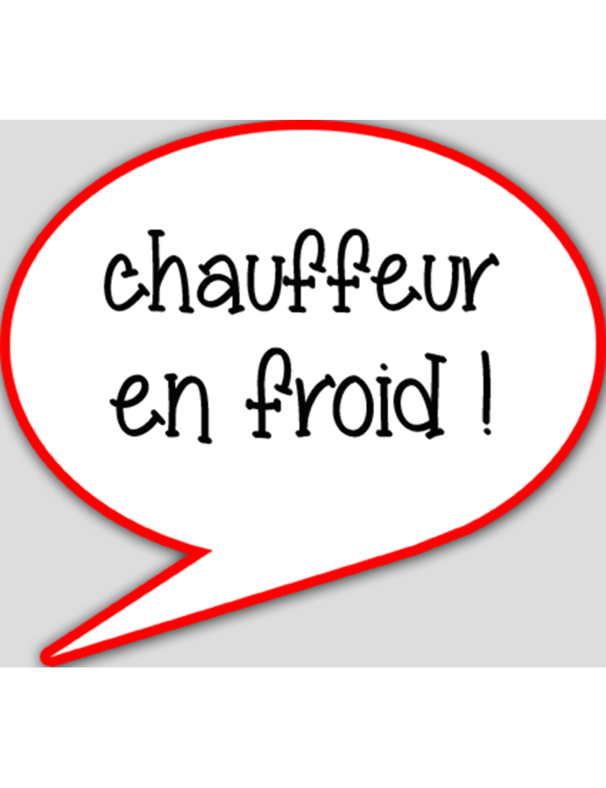 Chauffeur en froid (10x9cm) - sticker/autocollant