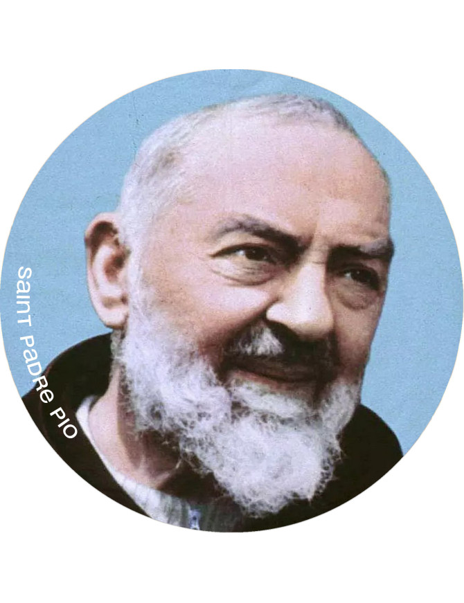 Saint Padre Pio (5x5cm) - Sticker/autocollant