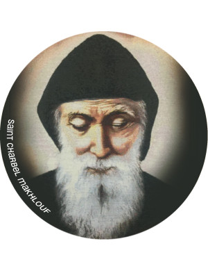 Saint Charbel Makhlouf (10x10cm) - Sticker/autocollant