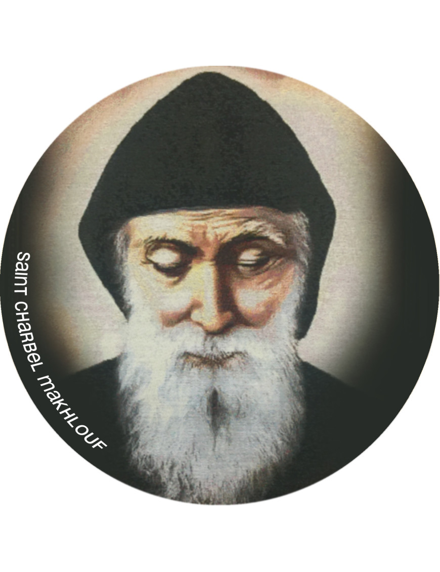 Saint Charbel Makhlouf (10x10cm) - Sticker/autocollant