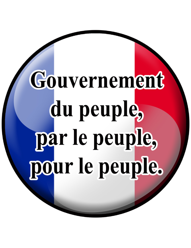 Pour le peuple par le peuple - 15cm - Sticker/autocollant