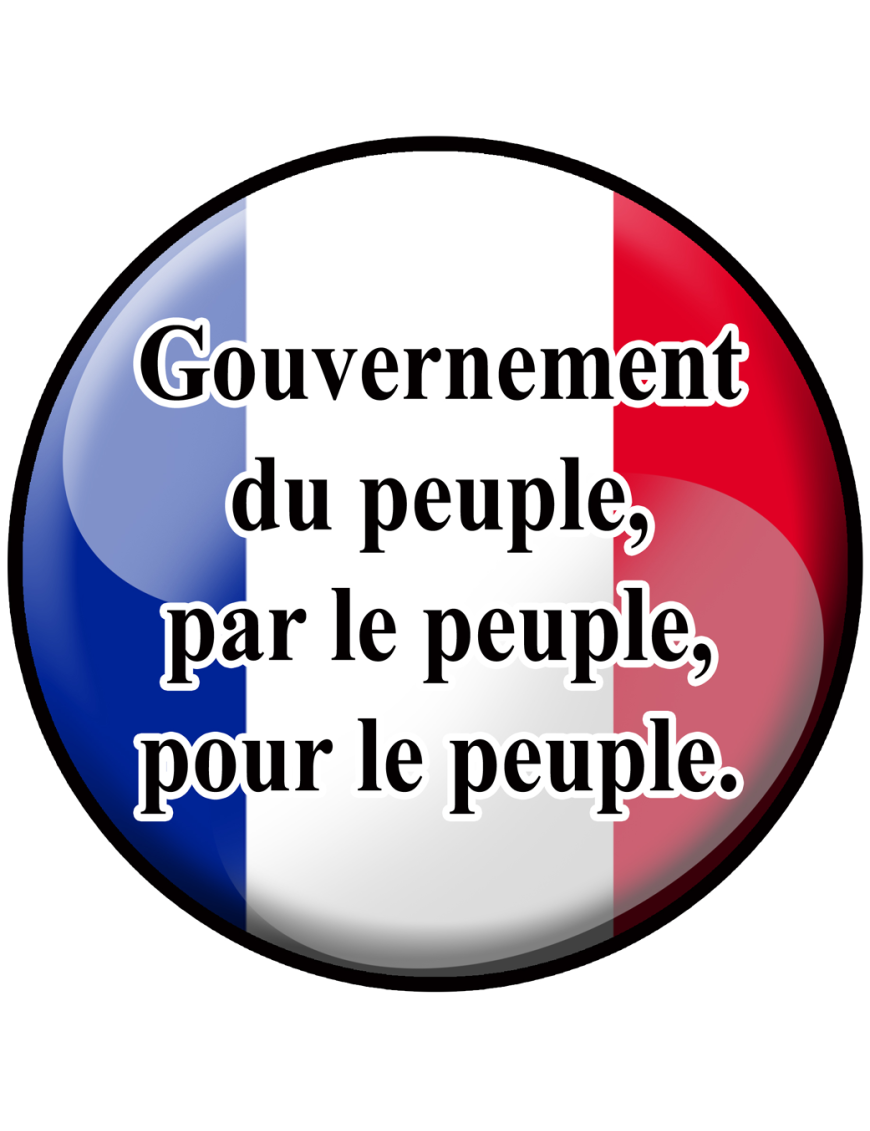 Pour le peuple par le peuple - 5cm - Sticker/autocollant