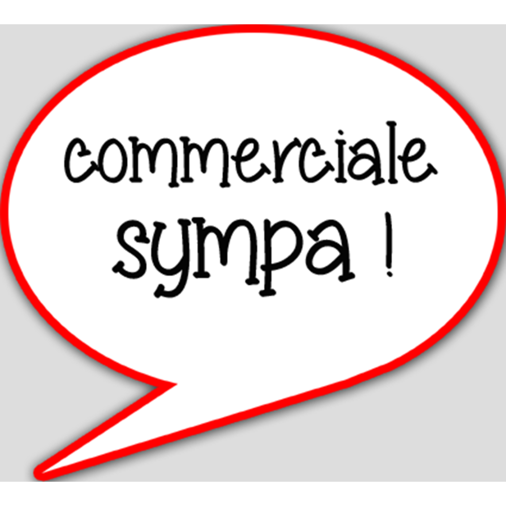 Commerciale sympa (10x9cm) - sticker/autocollant