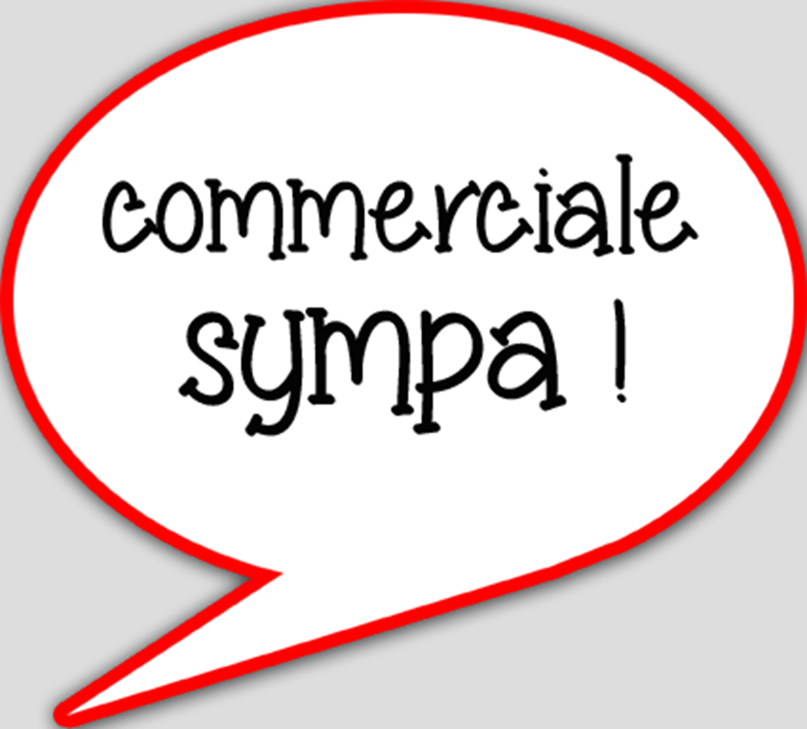 Commerciale sympa (10x9cm) - sticker/autocollant