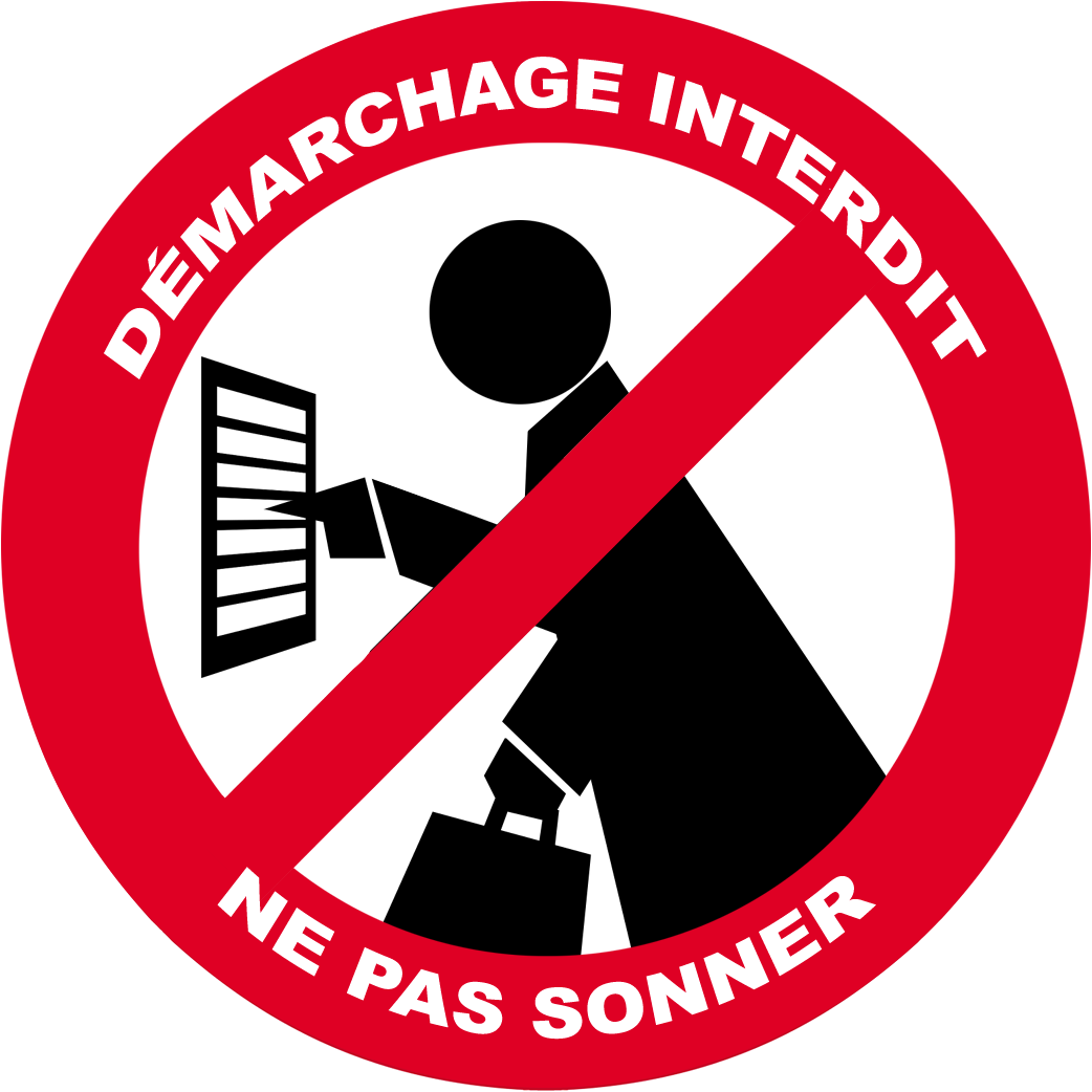 Démarchage interdit ne pas sonner - 20cm - Sticker/autocollant