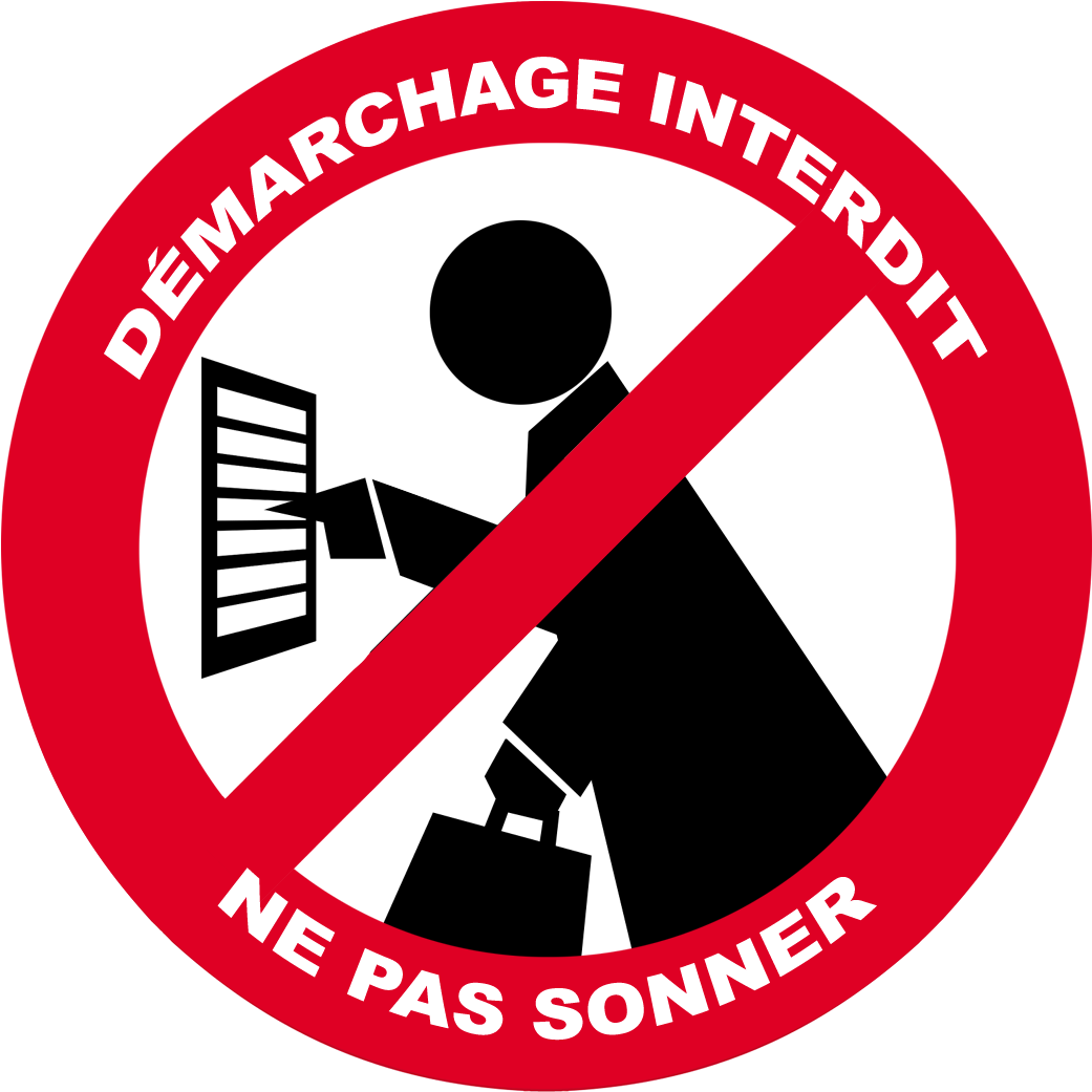 Démarchage interdit ne pas sonner - 10cm - Sticker/autocollant