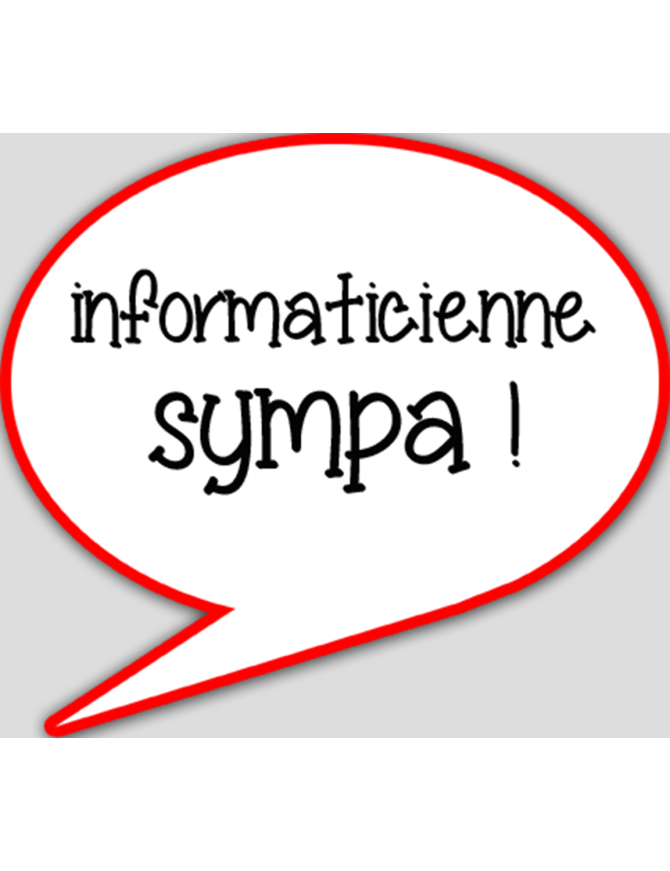 Informaticienne sympa (15x13.5cm) - sticker/autocollant