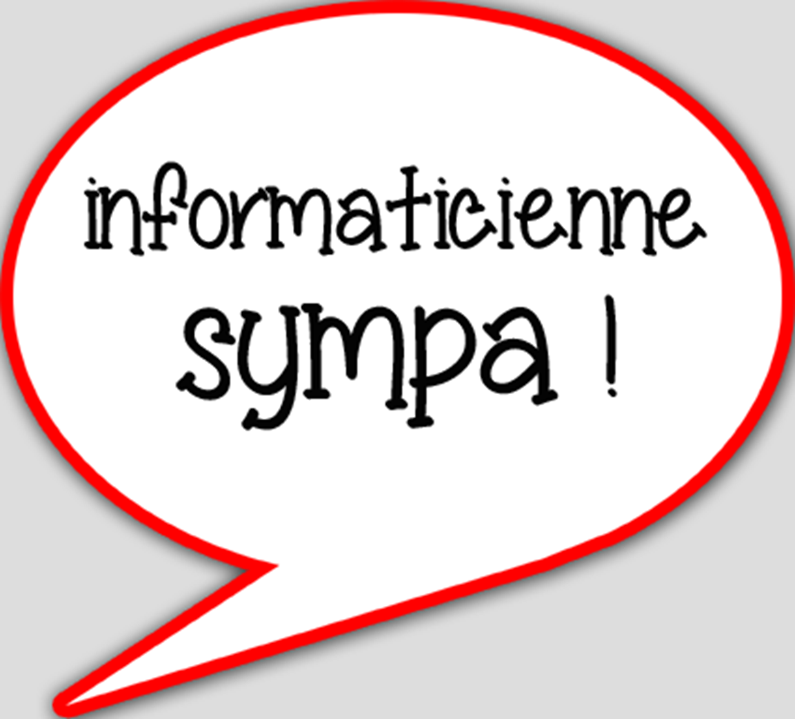 Informaticienne sympa (15x13.5cm) - sticker/autocollant