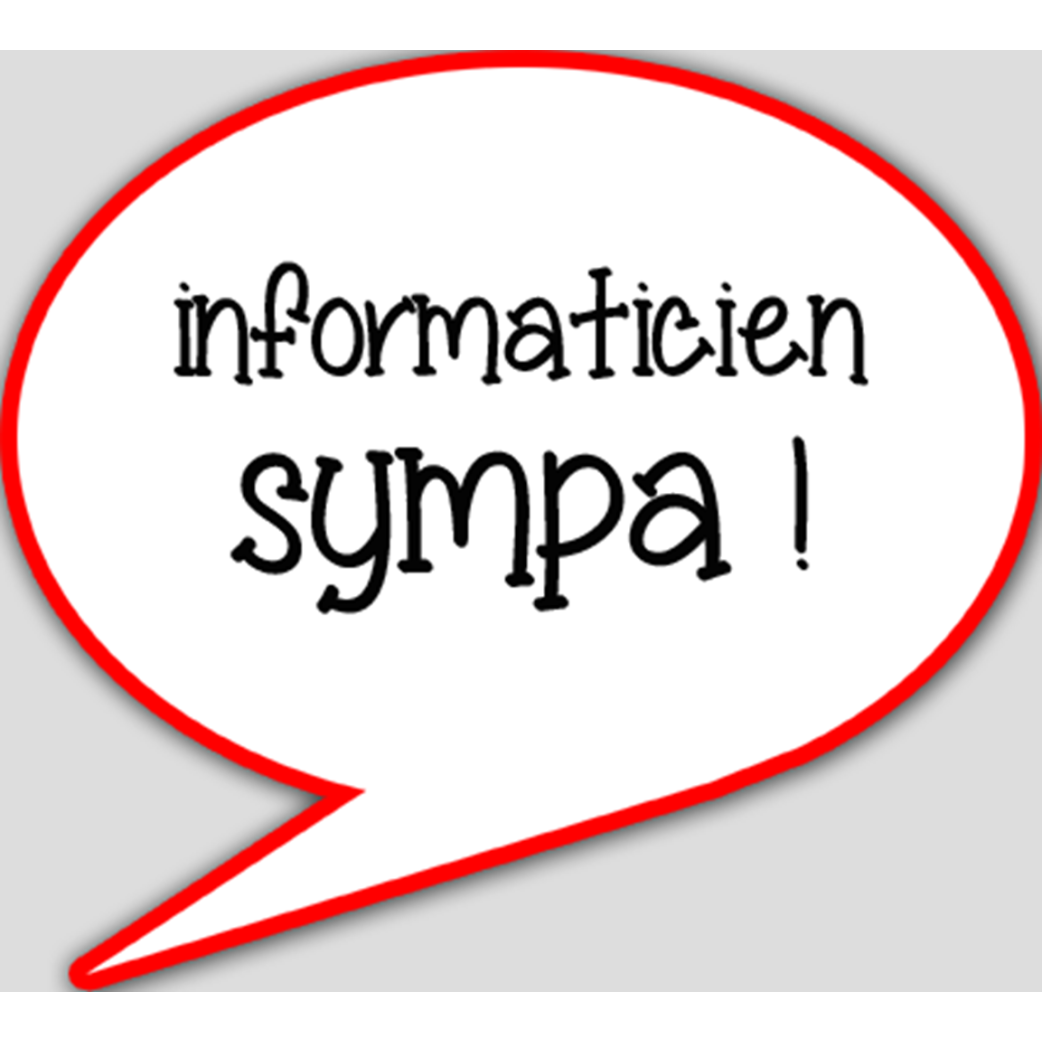 Informaticien sympa (10x9cm) - sticker/autocollant