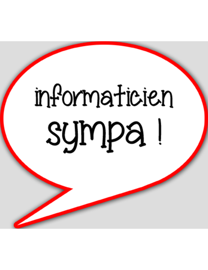 Informaticien sympa (10x9cm) - sticker/autocollant