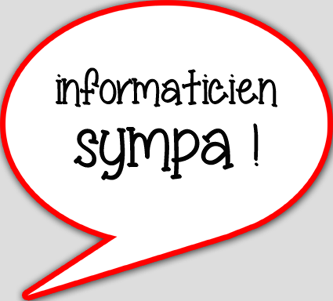 Informaticien sympa (10x9cm) - sticker/autocollant
