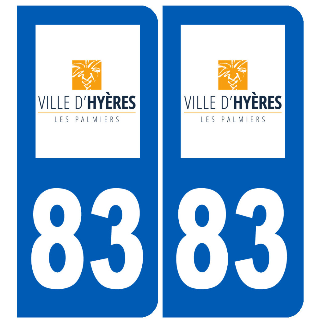 immatriculation Hyères 83 - Sticker/autocollant