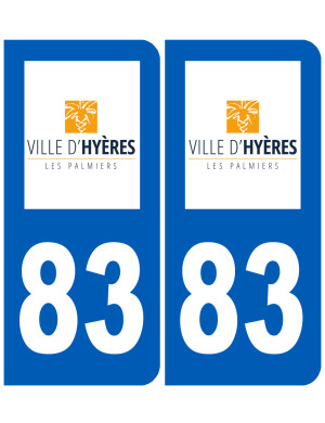 immatriculation Hyères 83 - Sticker/autocollant