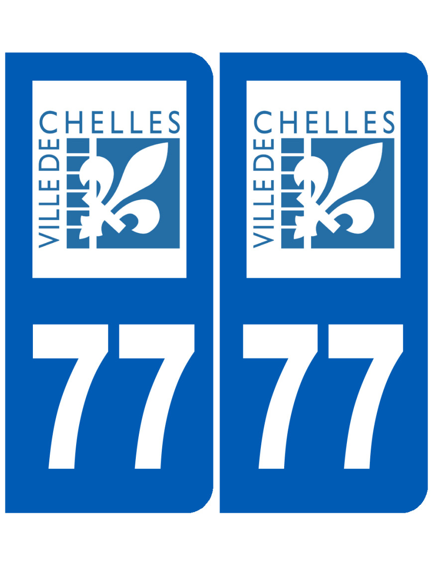 immatriculation Chelles 77 - Sticker/autocollant