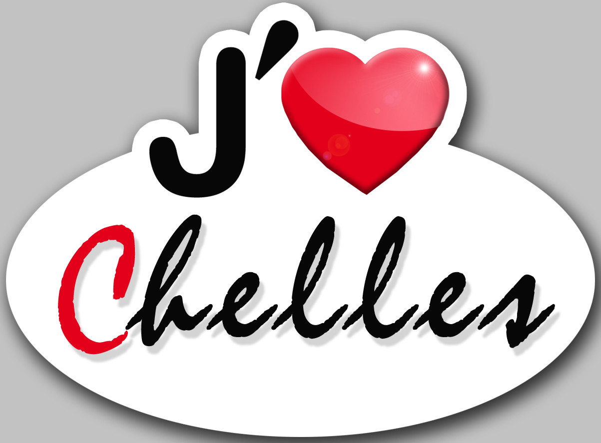 j'aime Chelles - 15x11cm - Sticker/autocollant