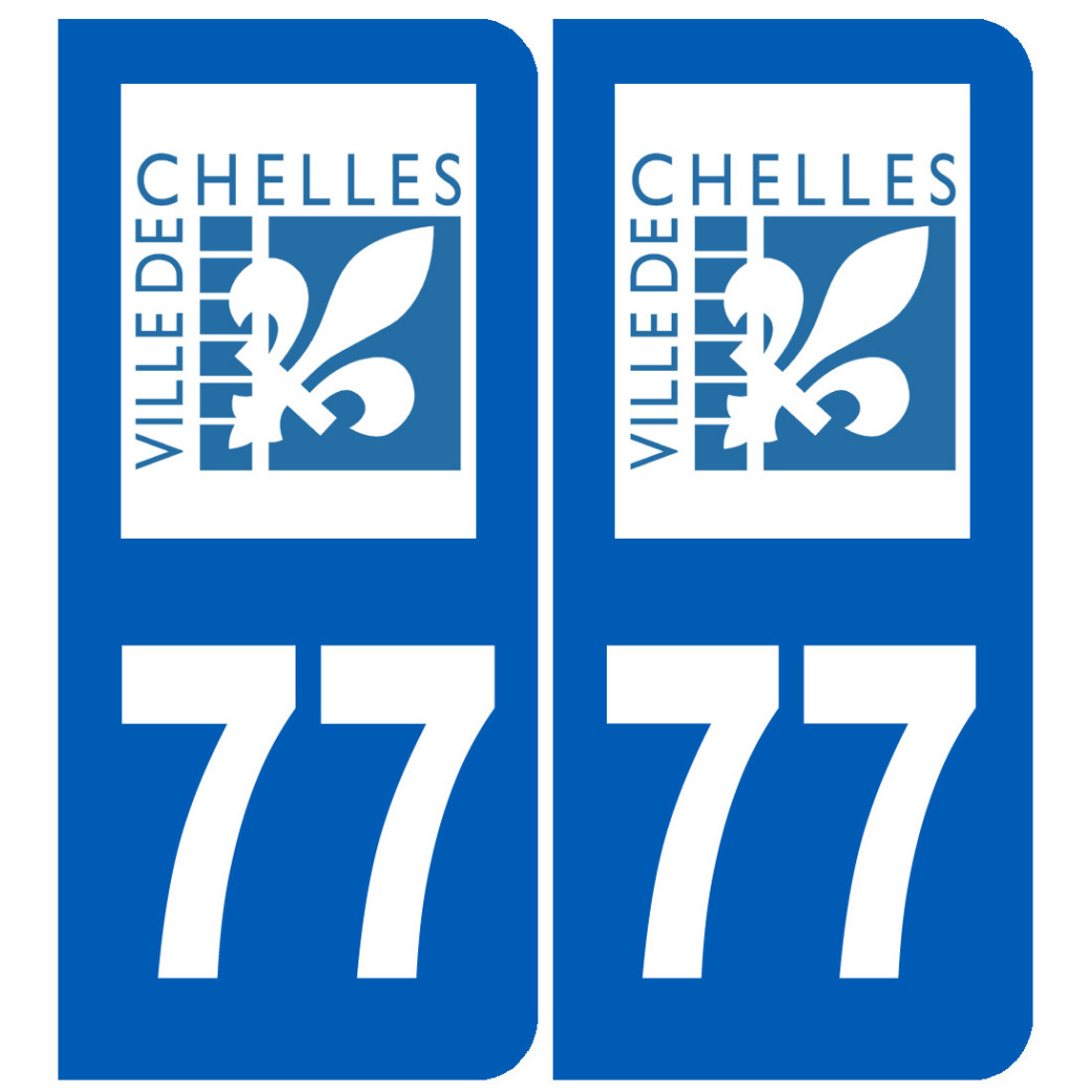 immatriculation Chelles 77 - Sticker/autocollant