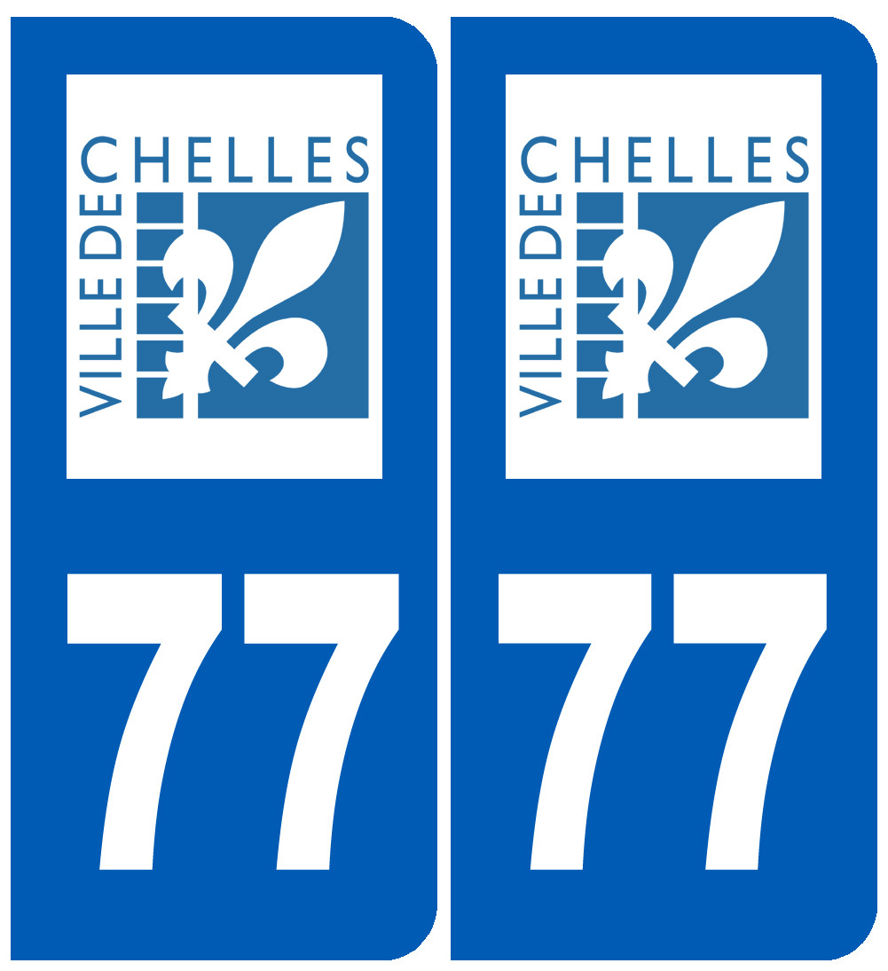 immatriculation Chelles 77 - Sticker/autocollant