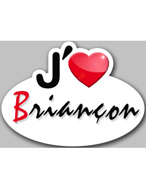 j'aime Briançon - 15x11cm - Sticker/autocollant