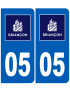 immatriculation Briançon 05 - Sticker/autocollant