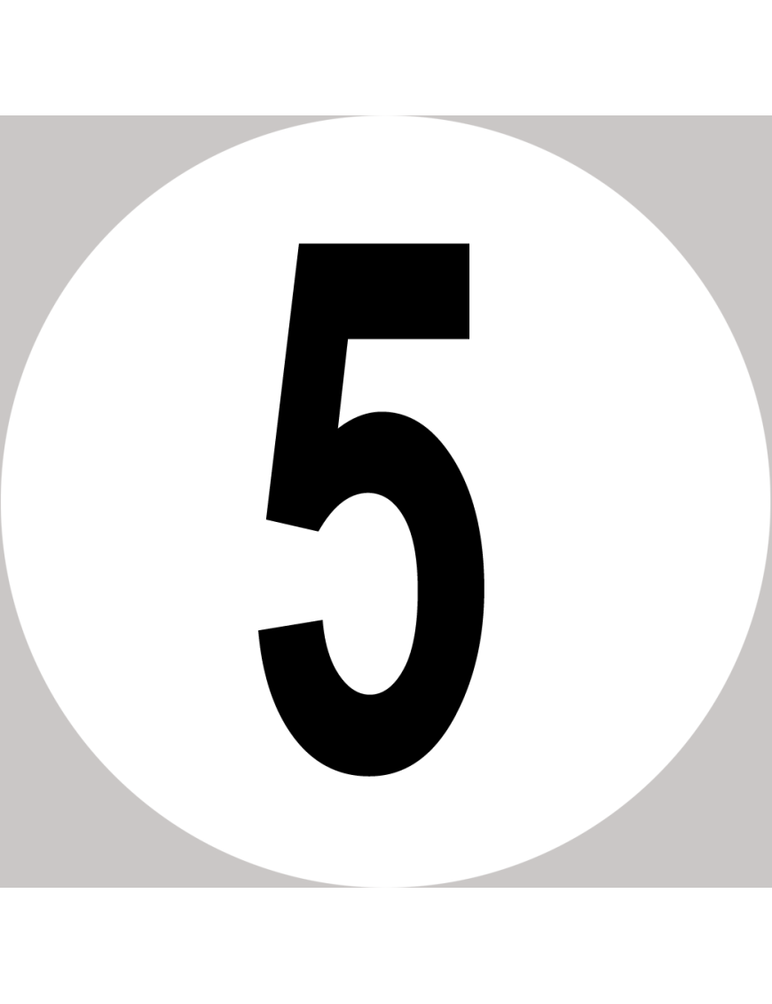 Disque de vitesse 5 - 15cm - Sticker/autocollant