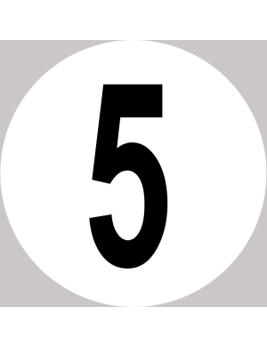 Disque de vitesse 5 - 10cm - Sticker/autocollant