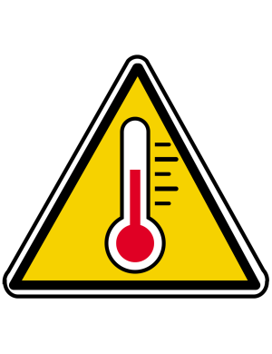 Sensible à la température (10x9cm) - Sticker/autocollant