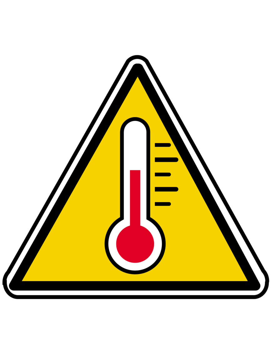 Sensible à la température (10x9cm) - Sticker/autocollant