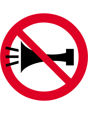 Klaxon interdit - 5cm - Sticker/autocollant