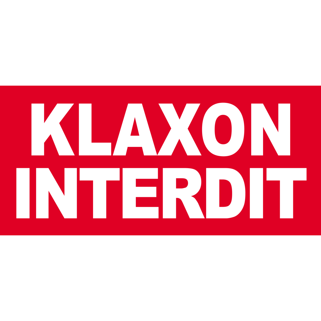 Klaxon interdit - 20x9cm - Sticker/autocollant