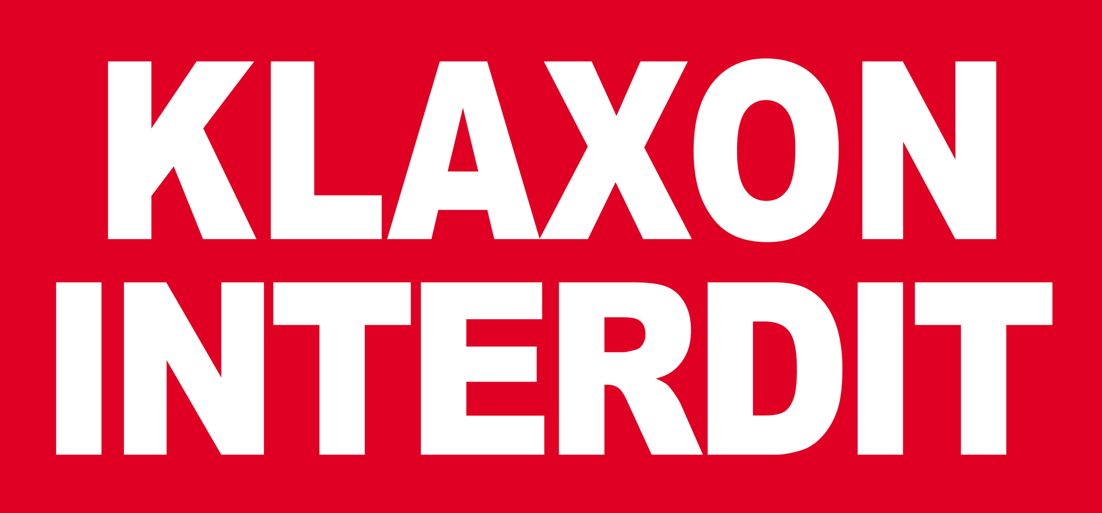Klaxon interdit - 20x9cm - Sticker/autocollant