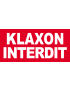 Klaxon interdit - 15x7cm - Sticker/autocollant