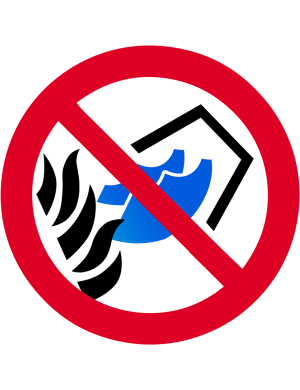 Ne pas éteindre avec de l'eau (5cm) - Sticker/autocollant
