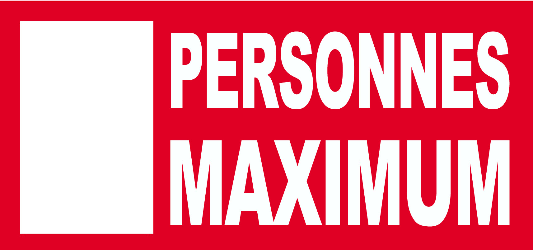 Personnes maximum à noter - 20X9cm - Sticker/autocollant