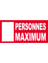 Personnes maximum à noter - 30X14cm - Sticker/autocollant