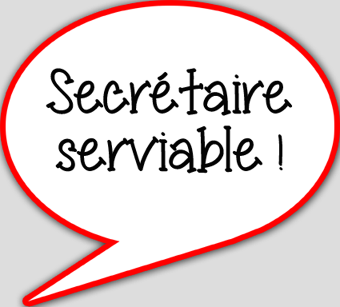 Secrétaire serviable (10x9cm) - sticker/autocollant
