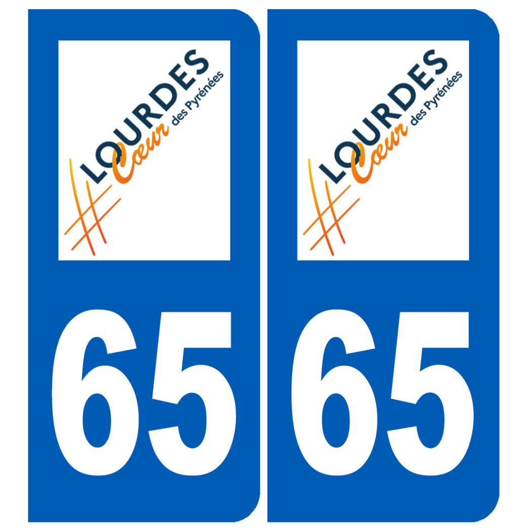 immatriculation Lourdes 65 - Sticker/autocollant