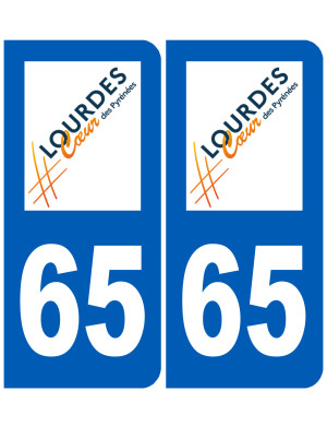 immatriculation Lourdes 65 - Sticker/autocollant