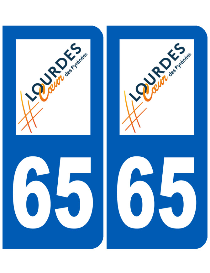immatriculation Lourdes 65 - Sticker/autocollant
