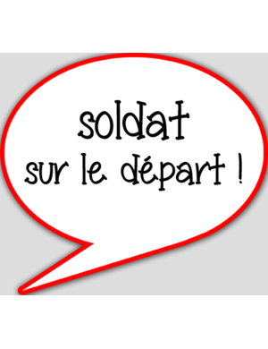 soldat sur le départ - 10x9cm - sticker/autocollant