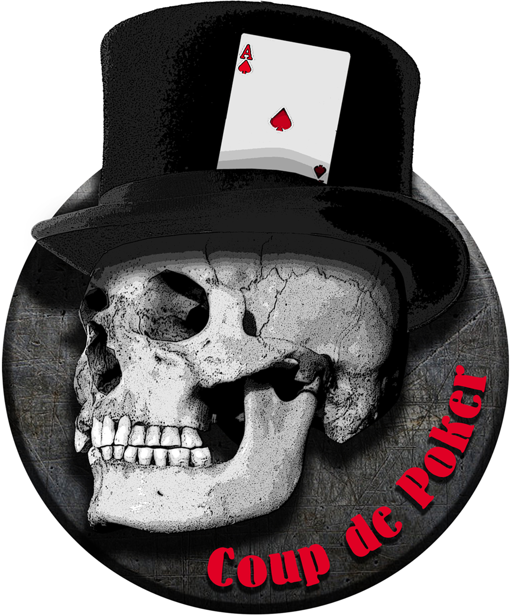 Coup de poker (20x16.5cm) - Sticker/autocollant