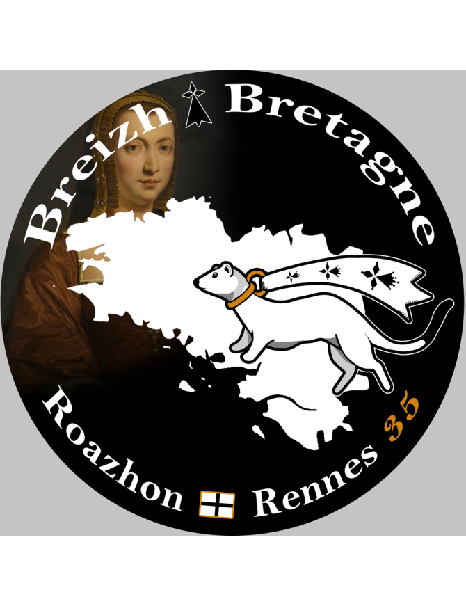 Roazhon Rennes - 15x15cm - Sticker/autocollant