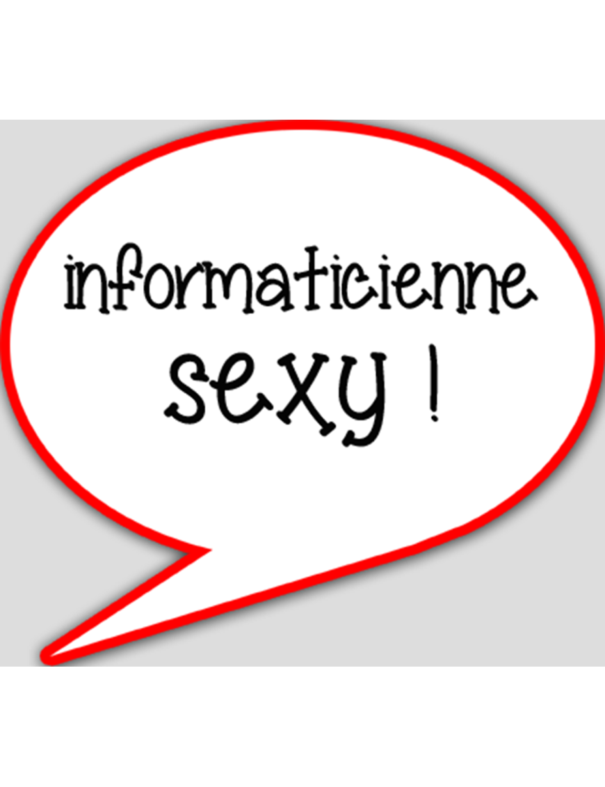 informaticienne sexy - 10x9cm - sticker/autocollant
