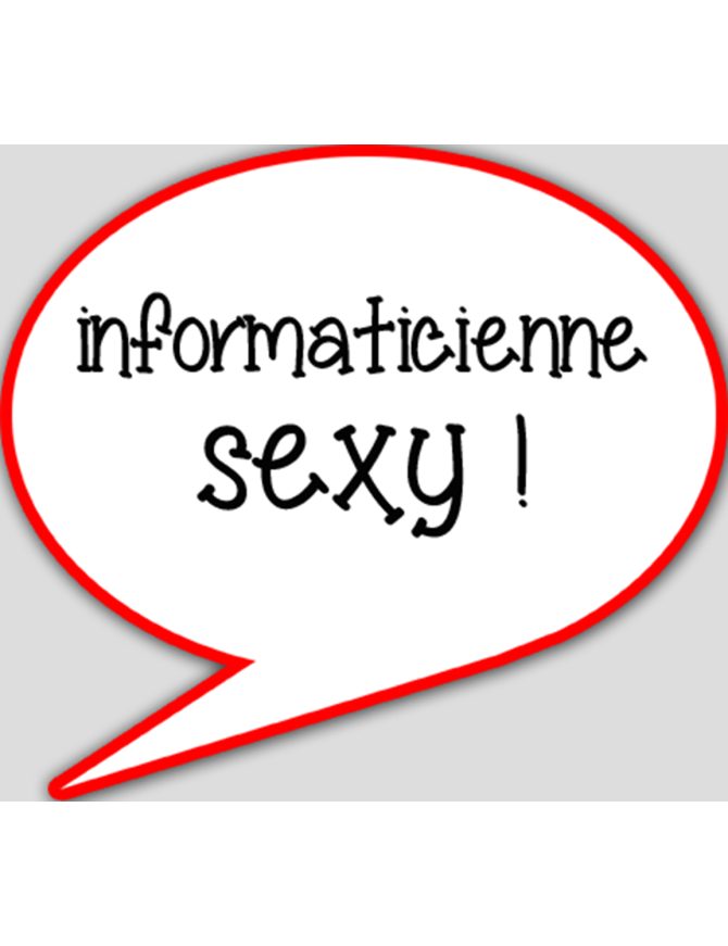 informaticienne sexy - 10x9cm - sticker/autocollant