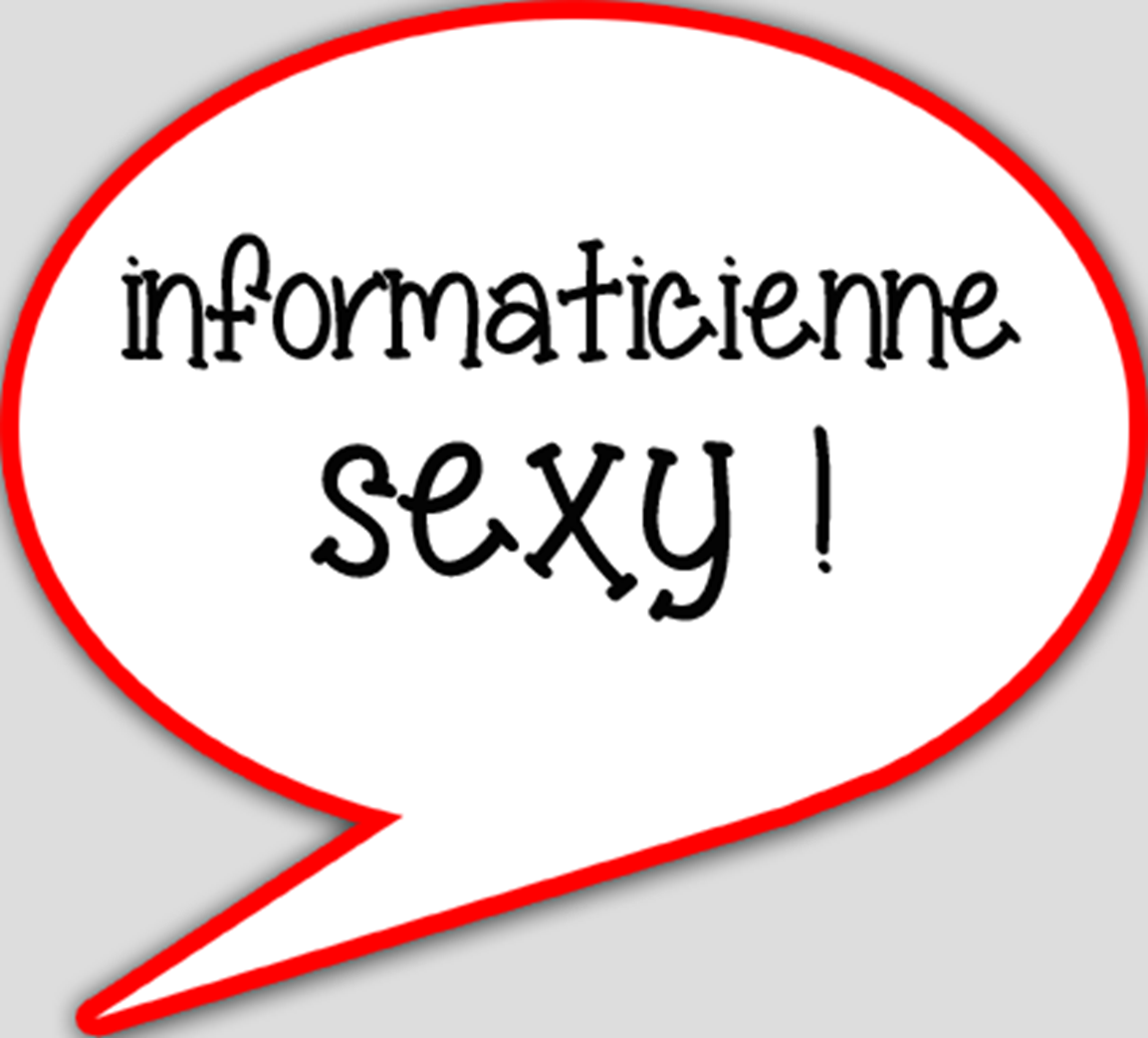 Informaticienne sexy (10x9cm) - sticker/autocollant